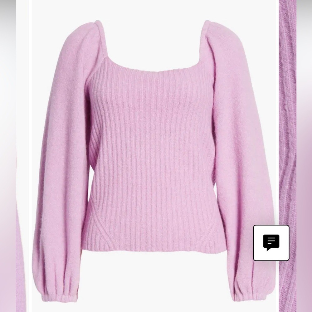 BNWT Halogen puff sleeved sweater
